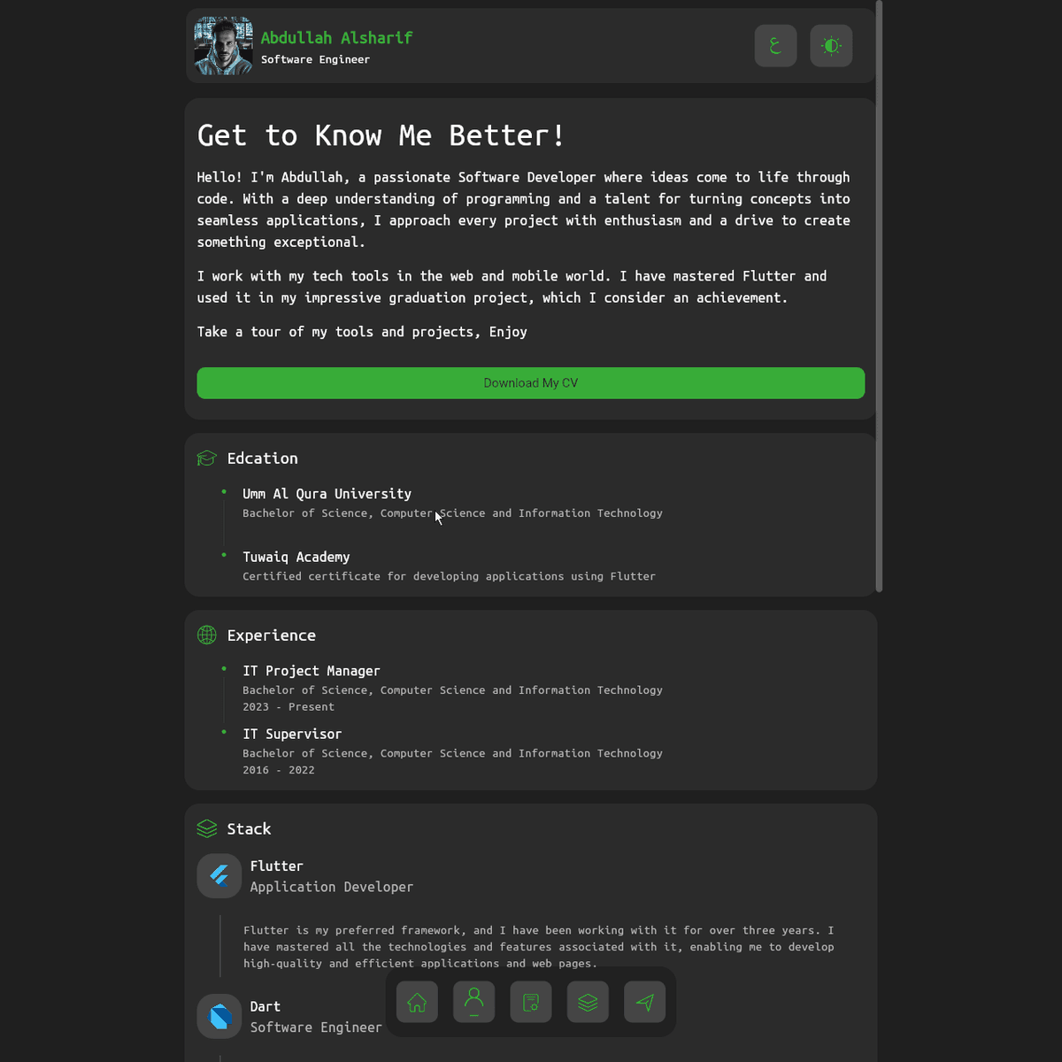 Portfolio App screenshot 2